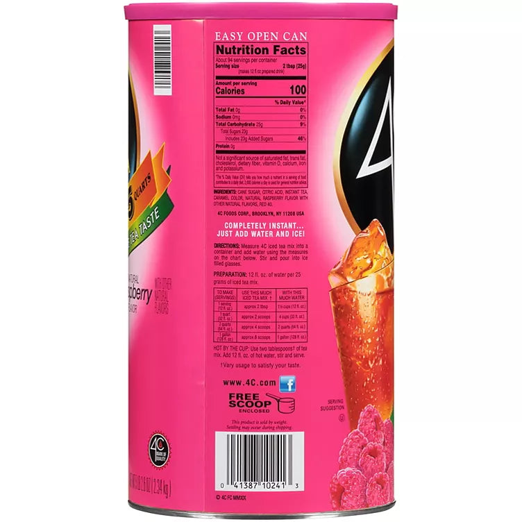 4C 35 QT Raspberry Iced Tea Mix (82.6 oz.)