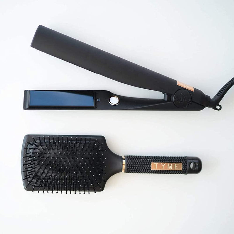 TYME Obsessed Kit, Iron & Paddle Brush (Black)