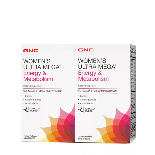 GNC 여성용 울트라 메가 에너지 &amp; 신진대사 종합 비타민 (180캐럿)