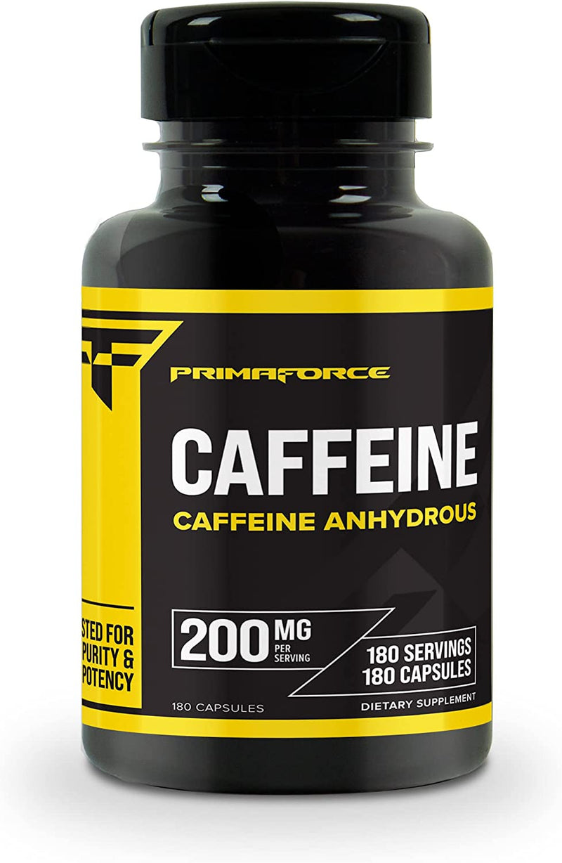 PrimaForce Caffeine Pills 200mg, 180 Capsules