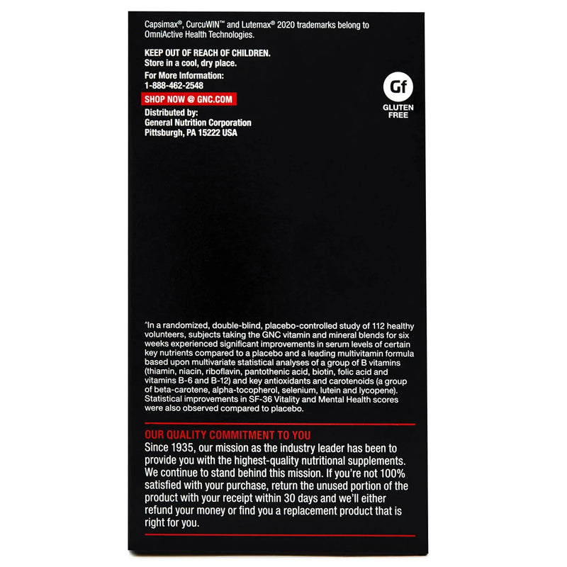GNC 메가맨 에너지 &amp; 신진대사 종합 비타민 (180캐럿)