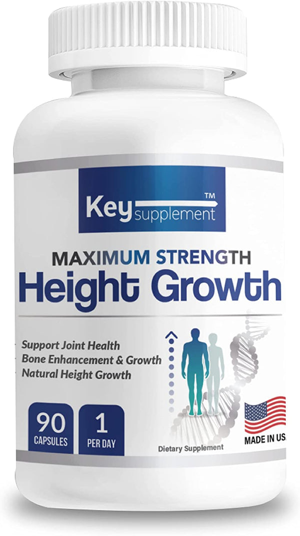 Height Growth Maximizer, Grow Taller Formula for Bone Density 90 Capsules