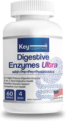 Digestive Enzymes Ultra with Pre+Pro+Postbiotics, 21 High-Potency Digestive Enzymes