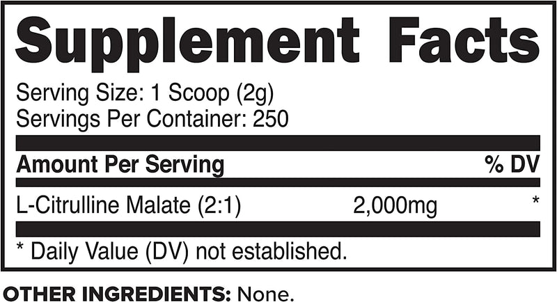 PrimaForce L-Citrulline Malate Powder, Unflavored Pre Workout Supplement