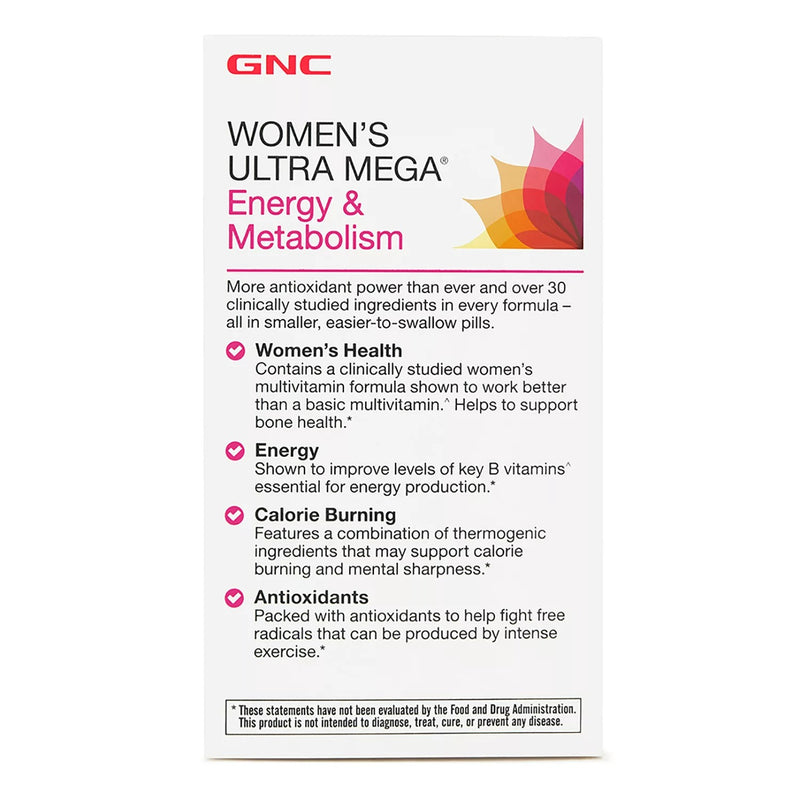 GNC Women's Ultra Mega Energy & Metabolism Multivitamin (180 ct.)