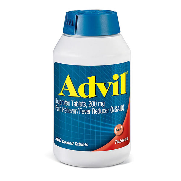 Advil Pain Reliever / Fever Reducer Coated Tablets, 200 mg. Ibuprofen (360 ct.)