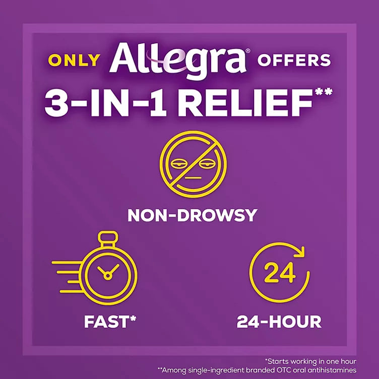 Allegra 24 Hour Allergy Relief 180 mg. (110 ct.)