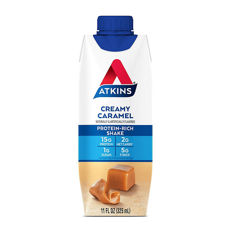 Atkins Gluten Free Protein-Rich Shake, Creamy Caramel, Keto Friendly (15 pk.)
