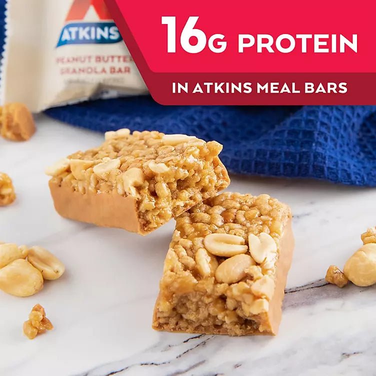 Atkins Protein-Rich Meal Bar, Peanut Butter Granola, Keto Friendly (16 ct.)