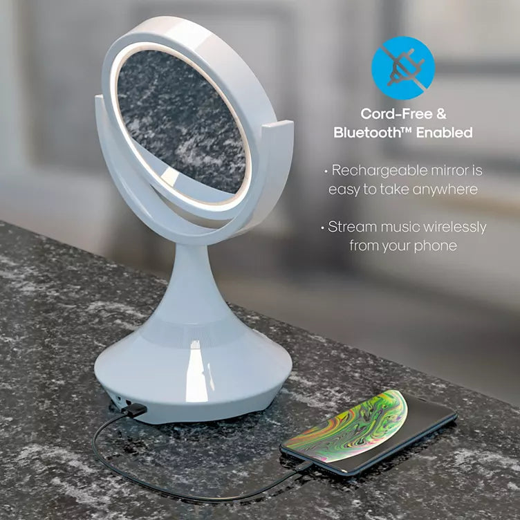 Atomi 9" LED Vanity Mirror + Speaker