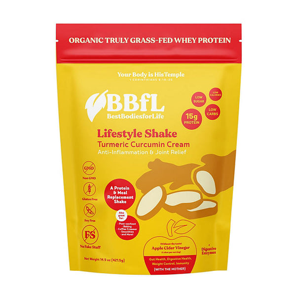BBfL Organic Whey Based Lifestyle Protein Shake, Turmeric 14.9oz