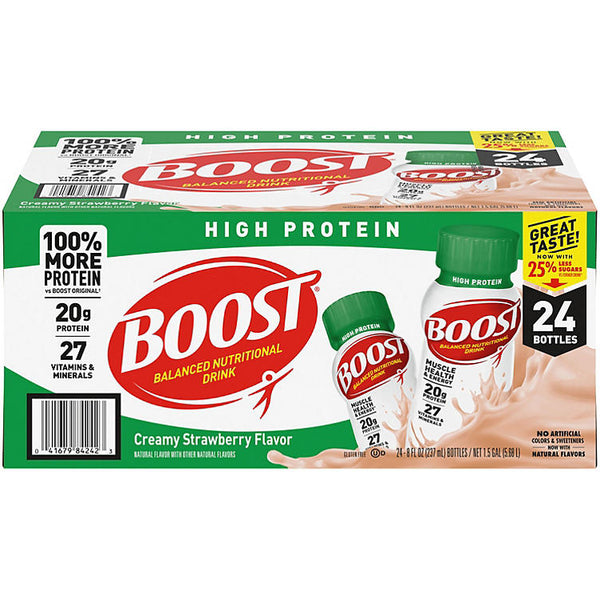 BOOST High Protein Drink, Strawberry (24 pk.)