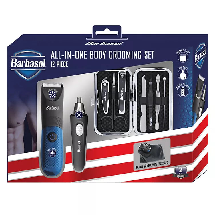 Barbasol 12-Piece All-In-One Body Grooming Kit