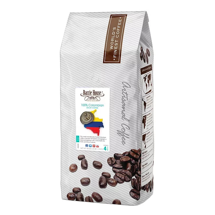 Barrie House Whole Bean Coffee, Decaf Colombian (40 oz.)