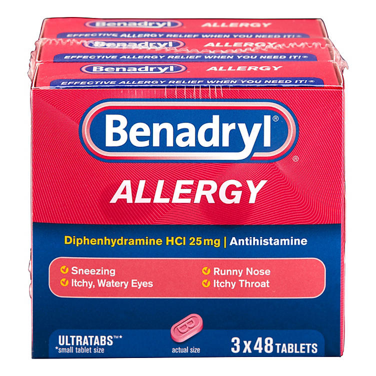 Benadryl Ultratabs Allergy Tablets (48 ct., 3 pk.)