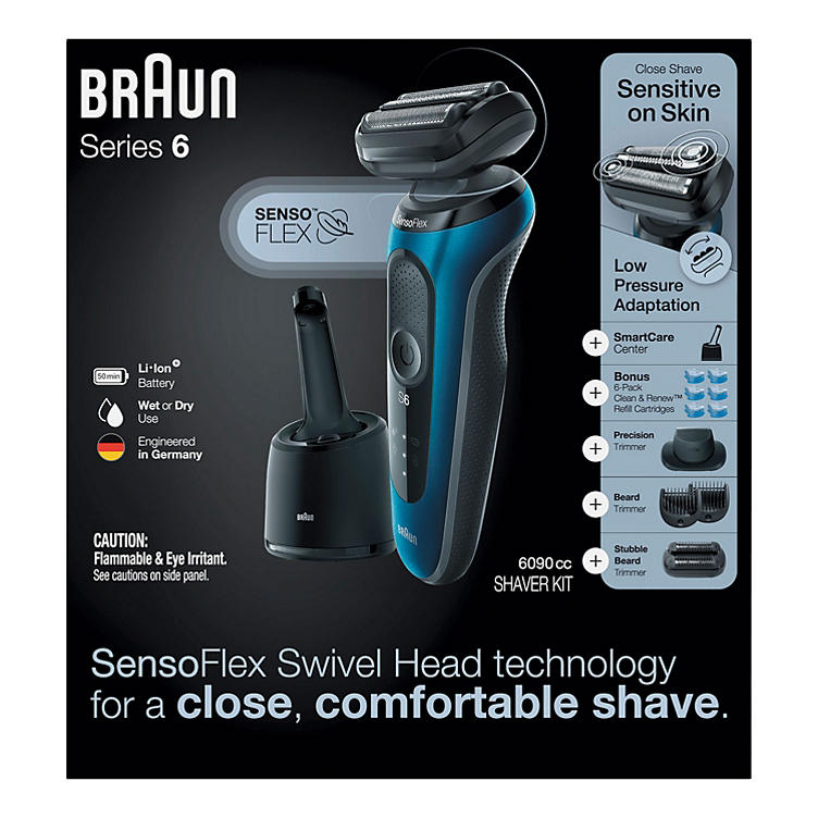 Braun Series 6 6090cc Electric Razor for Men with SmartCare Center Beard Trimmer