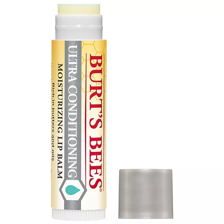 Burt's Bees 100% Natural Origin Moisturizing Lip Balm, Original Beeswax & Ultra Conditioning, 8 Tubes