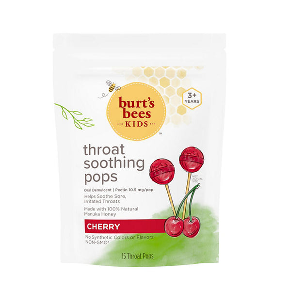 Burt's Bees Kids Throat Soothing Pops, Cherry (15 ct., 3 pk.)