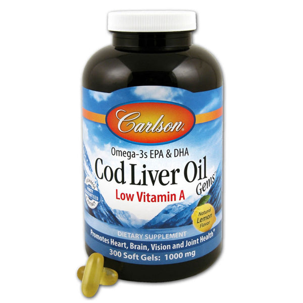 Cod Liver Oil Low Vit A 1000 mg 300 gels