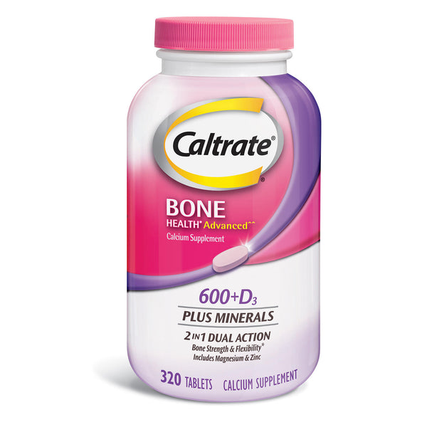 Caltrate 600+D3 Plus Minerals Calcium & Vitamin D3 Supplement Tablet, 600mg (320 ct.)