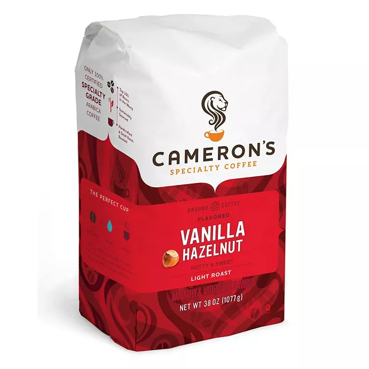 Cameron's Specialty Ground Coffee, Vanilla Hazelnut (38 oz.)
