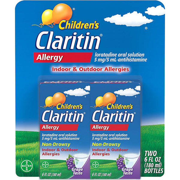 Children's Claritin Grape Allergy Relief Syrup (6 fl., oz. 2 pk.)