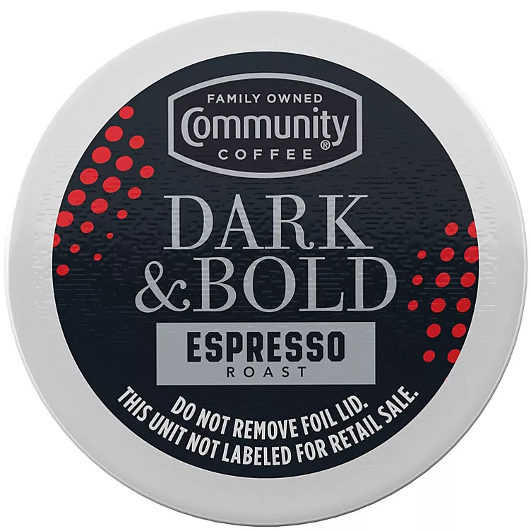 Community Coffee Espresso Roast Single Serve Cups, Dark & Bold (80 ct.)