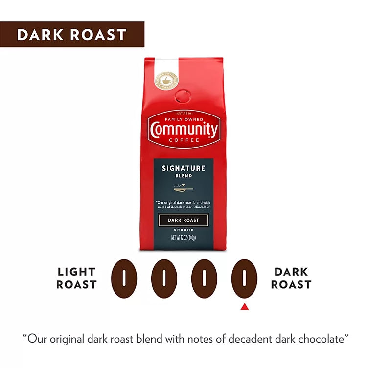 Community Coffee Ground Dark Roast, Signature Blend (46 oz.)