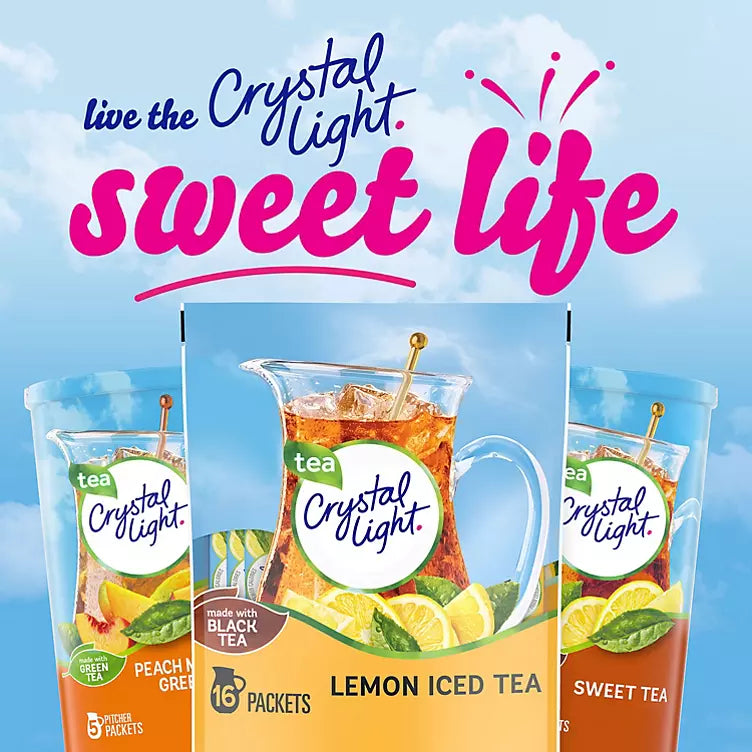 Crystal Light Lemon Iced Tea Naturally Flavored Powdered Drink Mix (16 ct.)