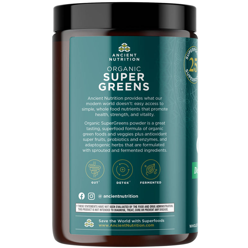 Organic SuperGreens Powder Mint Flavor 7.23 oz (205 g)