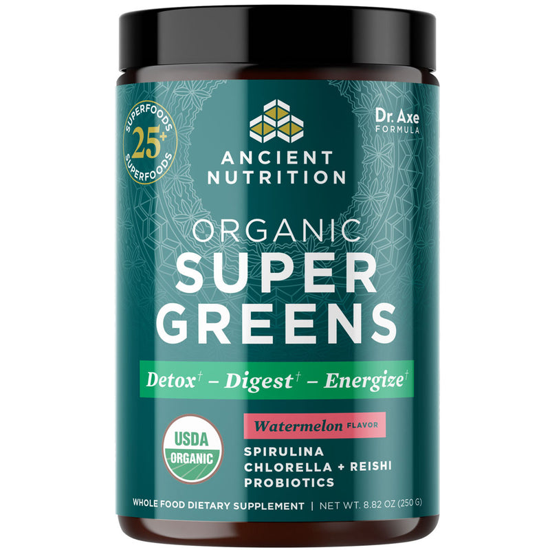 Organic SuperGreens Powder Watermelon Flavor 8.82 oz (250 g)