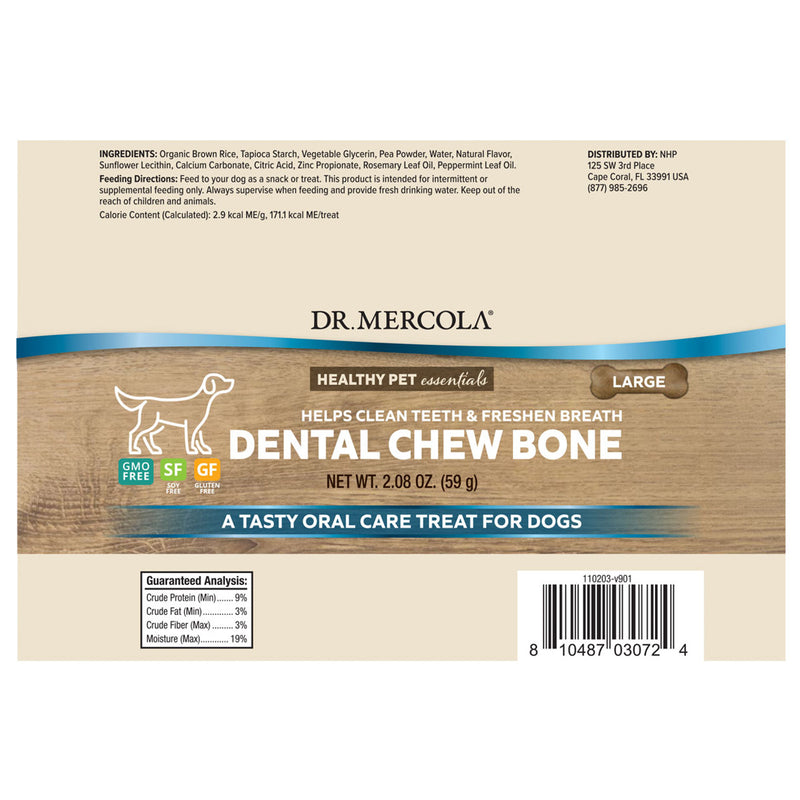 Dog Dental Chew Bones Large 12 pack