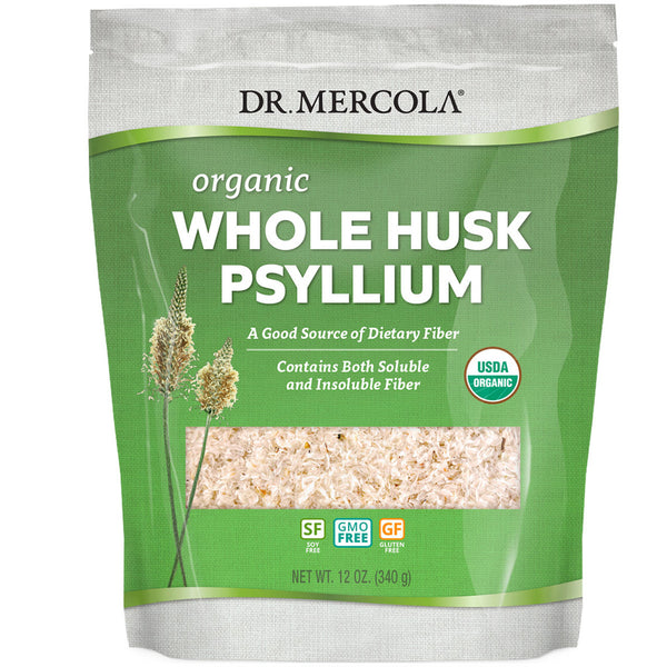Organic Whole Husk Psyllium 12 oz (340 g)