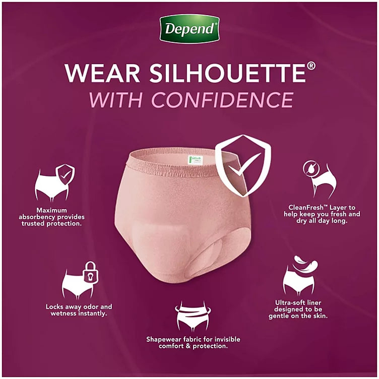 Depend Silhouette Incontinence Underwear, Extra Large (48 ct.)