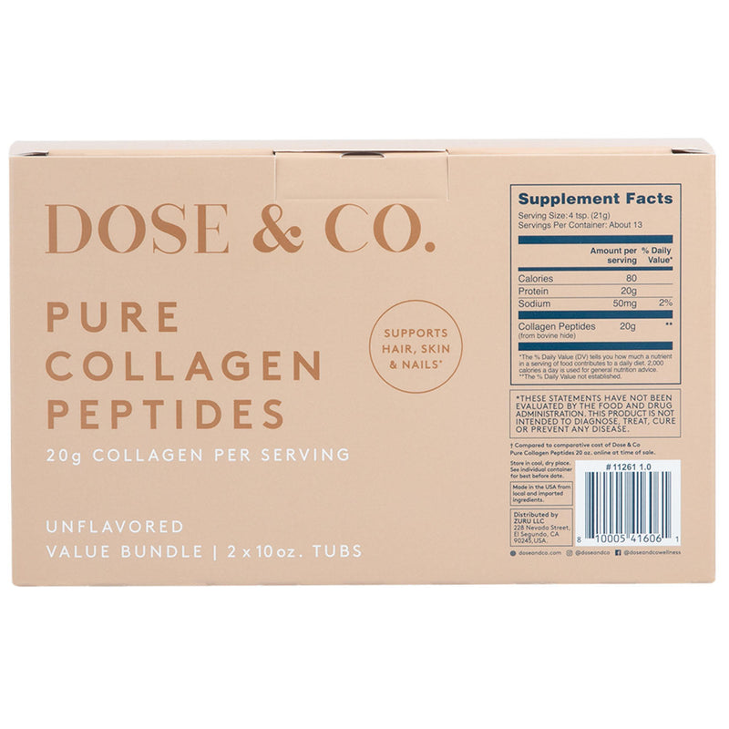Dose & Co. Pure Collagen Peptides Powder, Unflavored (10 oz., 2 pk.)