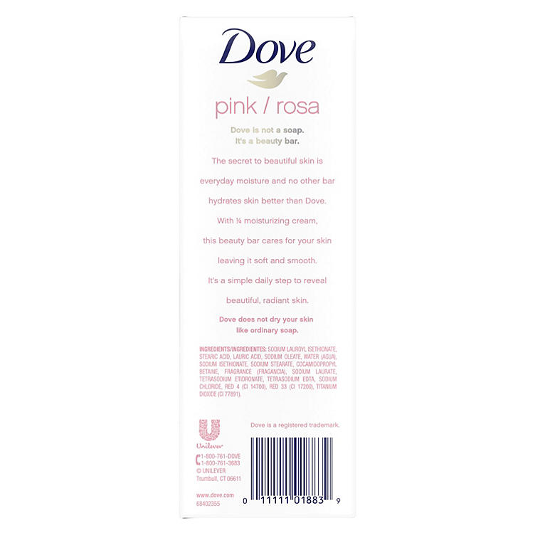 Dove Beauty Bar Soap, Pink (3.75 oz., 16 ct.)