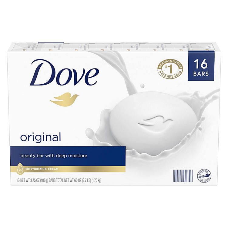 Dove Beauty Bar, Original White (3.75 oz., 16 ct.)