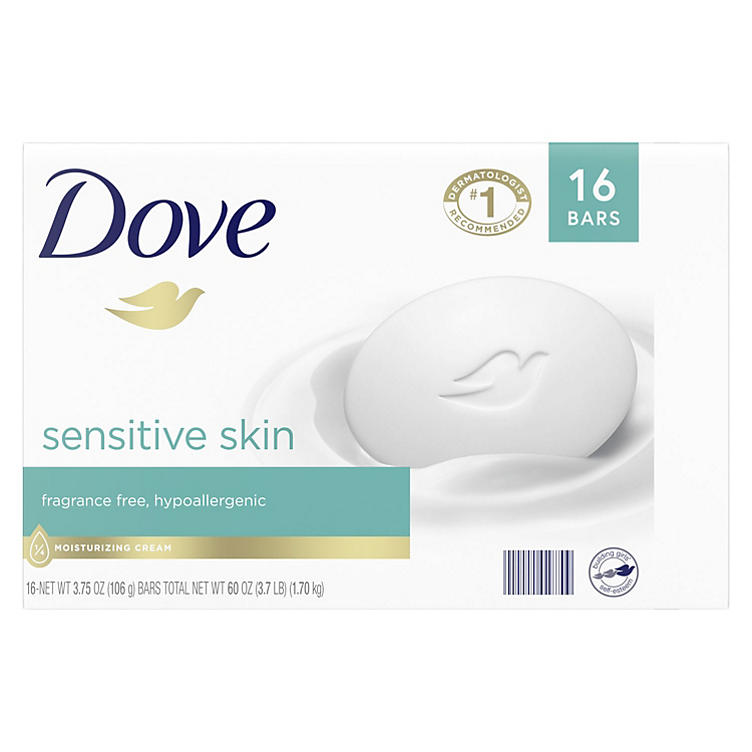 Dove Beauty Bar, Sensitive Skin (3.75 oz., 16 ct.)