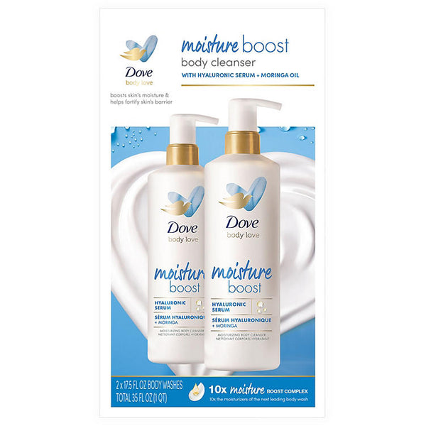 Dove Body Love Moisture Boost Body Wash (17.5 fl. oz., 2 pk.)