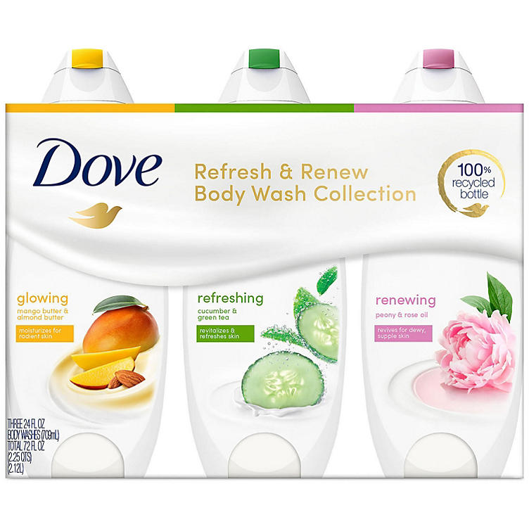 Dove Refresh & Renew Body Wash Collection (24 fl. oz., 3 pk.)