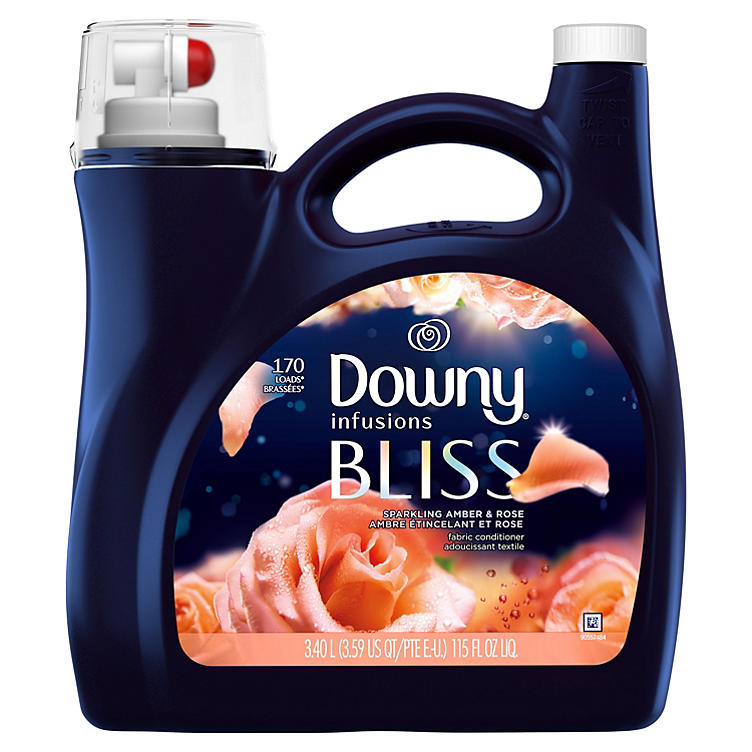 Downy Infusions Bliss Liquid Fabric Softener, Sparkling Amber & Rose (115 fl. oz., 170 loads)