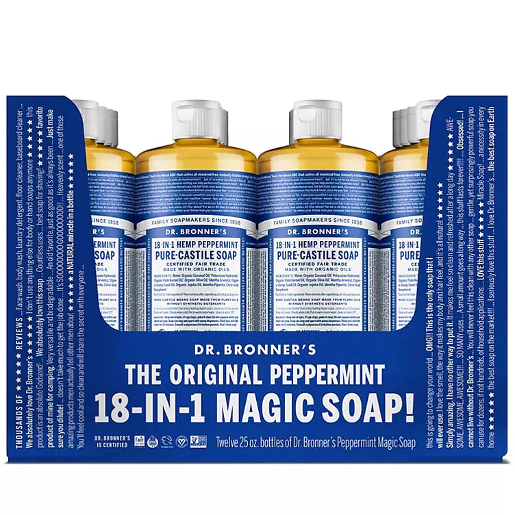 Dr. Bronner's Hemp Peppermint Pure-Castile Soap (25 fl. oz., 2 pk.)