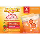 Emergen-C Variety Pack Dietary Supplement Drink Mix with 1000 mg. Vitamin C, Super Orange, Raspberry, and Tangerine (90 ct., 32 oz. pks.)