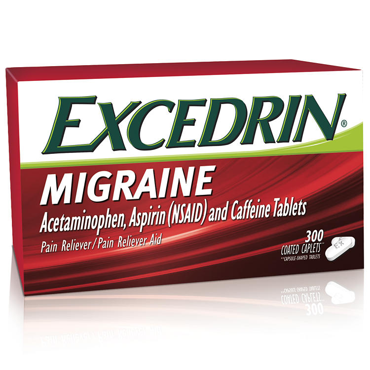 Excedrin Migraine Acetaminophen, Aspirin, and Caffeine Coated Caplets (300 ct.)