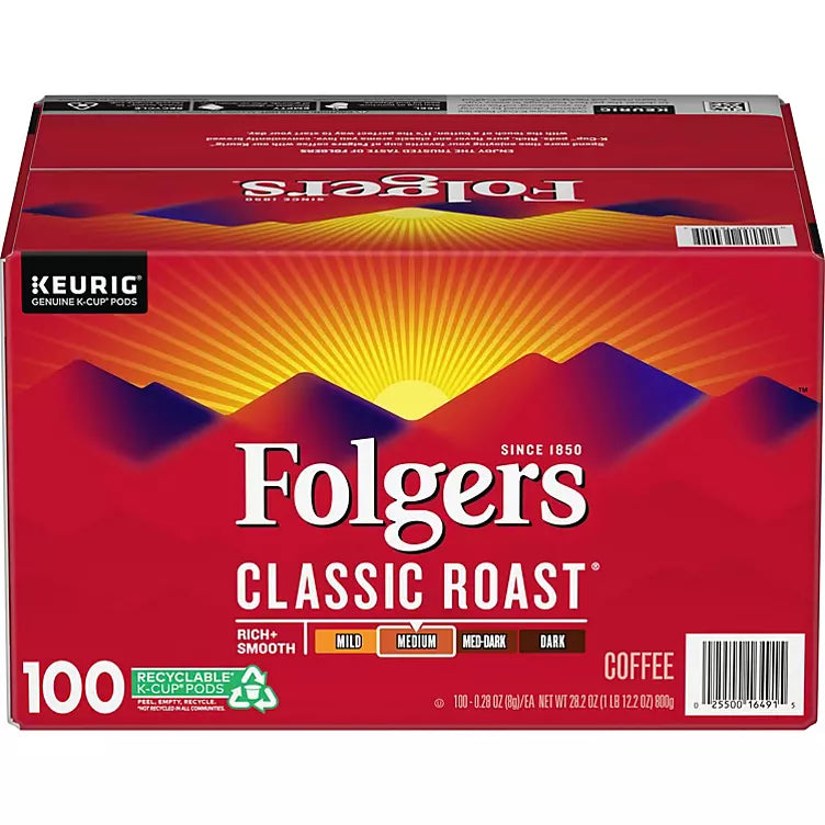 Folgers Classic Roast Coffee K-Cups (100 ct.)