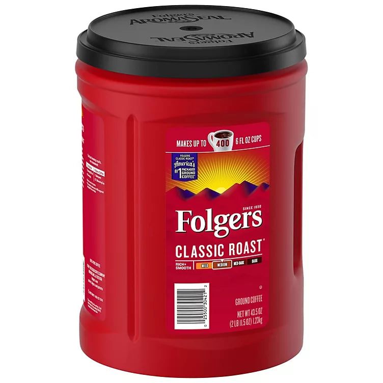 Folgers Classic Roast Ground Coffee (43.5 oz.)