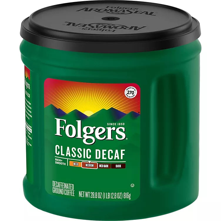 Folgers Decaffeinated Classic Roast Coffee (28.8 oz.)