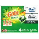 Gain Flings! Liquid Laundry Detergent Pacs, Original Scent (152 ct.)