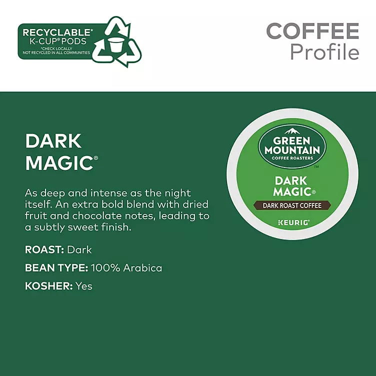 Green Mountain Coffee Dark Magic Keurig Single Serve, K-Cup Pods (100 ct.)