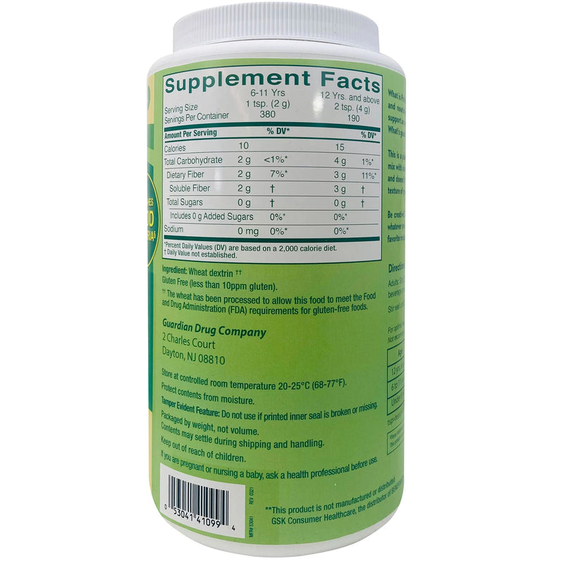 Guardian Completely Dissolvable Clear Prebiotic Plant Based Fiber Supplement (190 ct.)